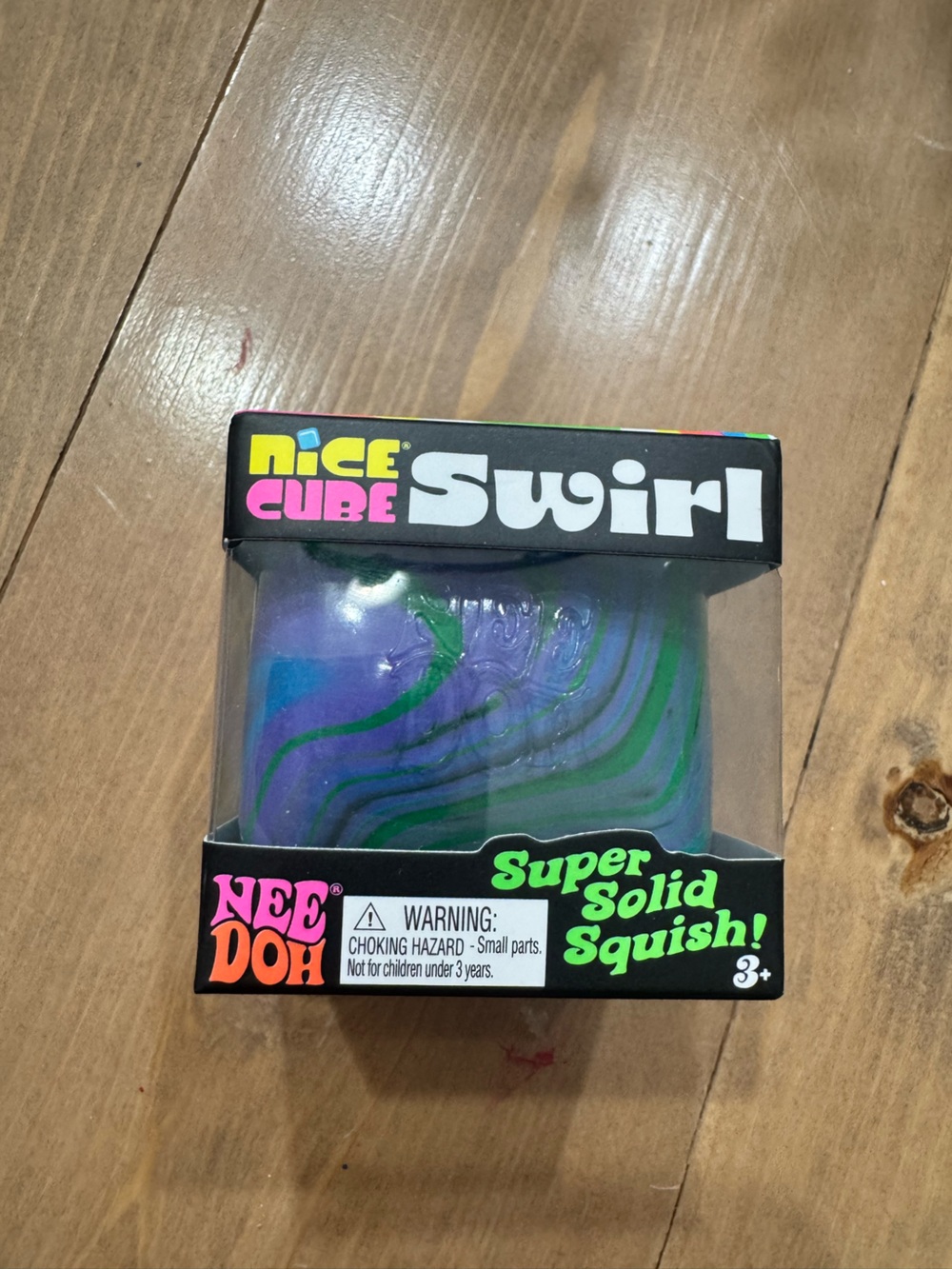Nice Dote Cube Super Solid Squish Sensory Toy - Purple & Green